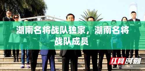 湖南名将战队独家,湖南名将战队成员