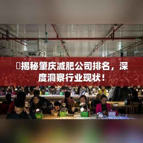 揭秘肇庆减肥公司排名,深度洞察行业现状!