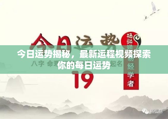 今日运势揭秘,最新运程视频探索你的每日运势