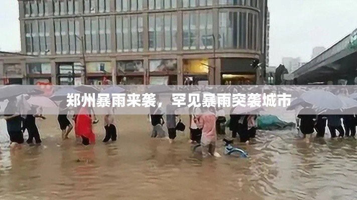 郑州暴雨来袭,罕见暴雨突袭城市