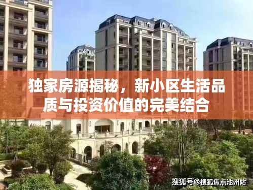 独家房源揭秘,新小区生活品质与投资价值的完美结合