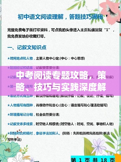 中考阅读专题攻略,策略、技巧与实践深度解析