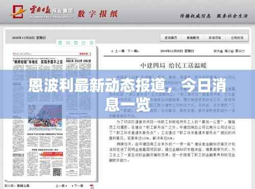 恩波利最新动态报道,今日消息一览