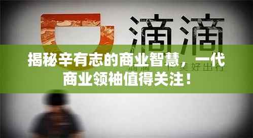 揭秘辛有志的商业智慧,一代商业领袖值得关注!