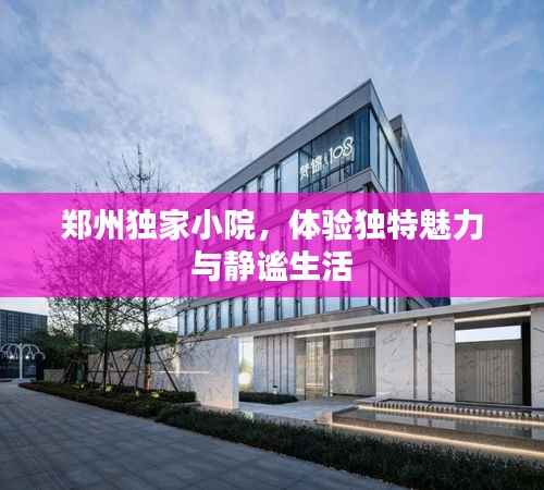 郑州独家小院,体验独特魅力与静谧生活