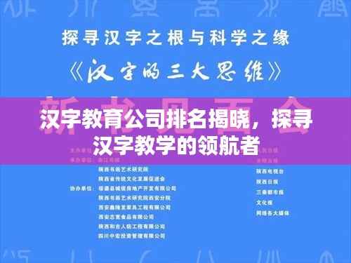 汉字教育公司排名揭晓,探寻汉字教学的领航者