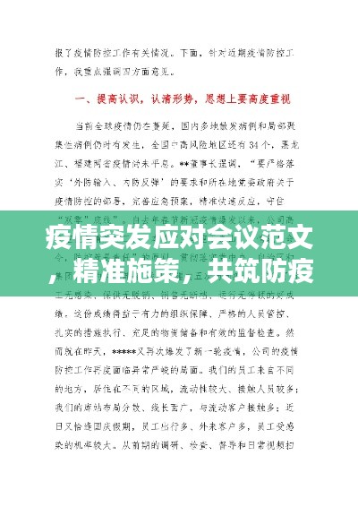 疫情突发应对会议范文,精准施策,共筑防疫屏障