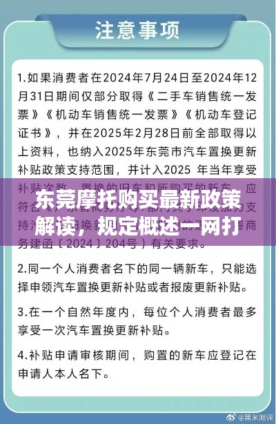东莞摩托购买最新政策解读,规定概述一网打尽!
