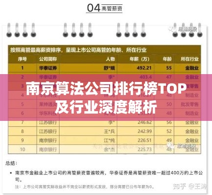 南京算法公司排行榜TOP及行业深度解析