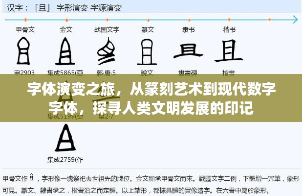 字体演变之旅,从篆刻艺术到现代数字字体,探寻人类文明发展的印记