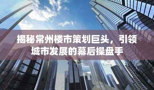 揭秘常州楼市策划巨头,引领城市发展的幕后操盘手