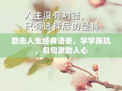 励志人生经典语录,字字珠玑,句句激励人心